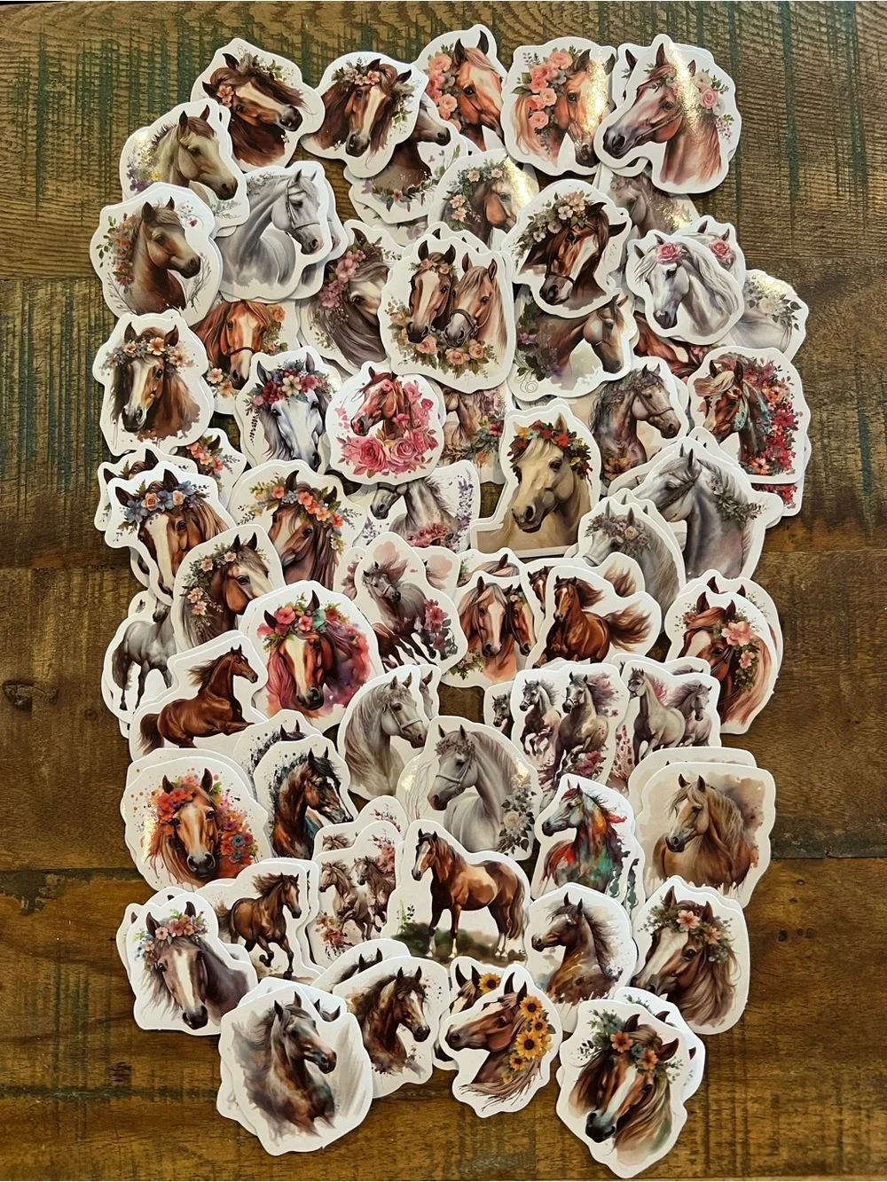 Horse Sticker Pack Lot of 100 Assorted Designs NEW without tags